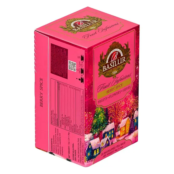 BASILUR Christmas fruit berry spice ovocný čaj 20 sáčků