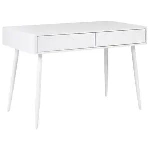 Beliani PSACÍ STŮL Bílý 120/60 cm Eslane