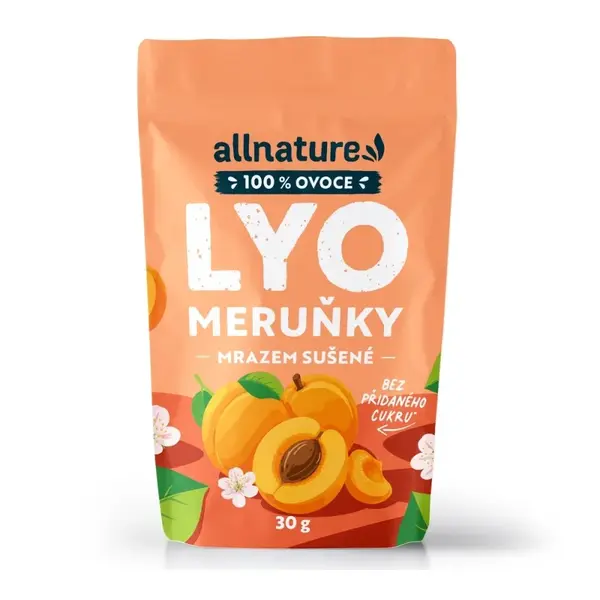 Allnature Meruňky sušené mrazem 30 g