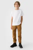 Chlapecké Kalhoty Jogger Casual Hladké 4F Khaki 4FJWMM00TTR