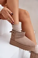 Nízké sněhule na platformě Big Star OO274A100 béžové