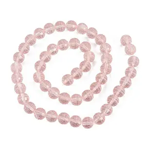 2 Strands Transparent Glass Bead Strands