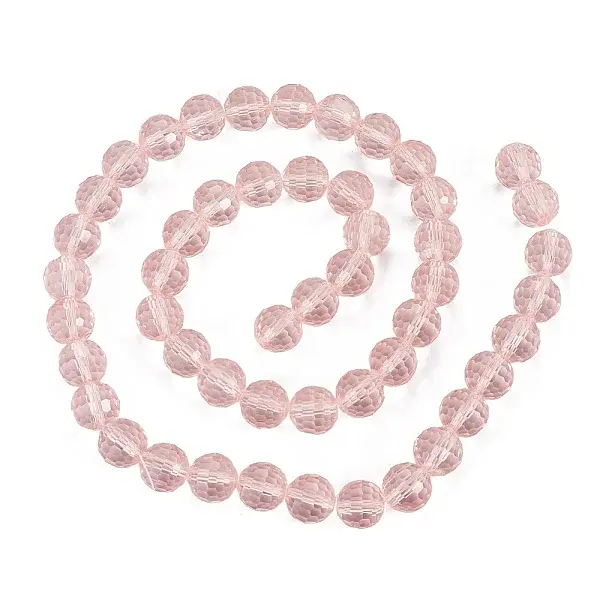 2 Strands Transparent Glass Bead Strands