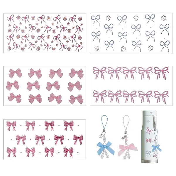 Bowknot PET Plastic Picture Stickers