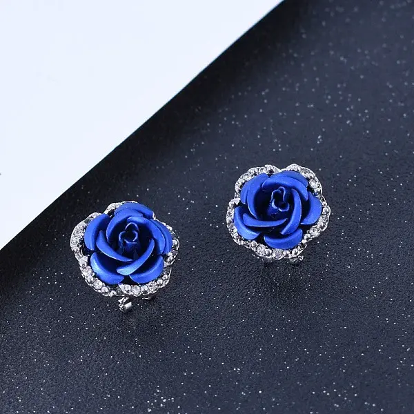Alloy Rhinestone Stud Earrings