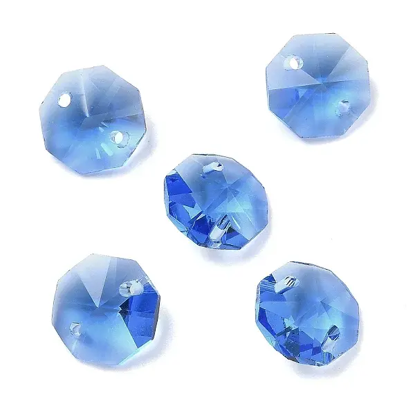 Transparent Glass Connector Charms