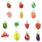 14Pcs 14 Styles Alloy Enamel Pendants