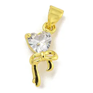 Rack Plating Brass Micro Pave Cubic Zirconia Pendants