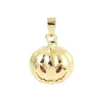 Halloween Brass Micro Pave Orange Red Cubic Zirconia Charms