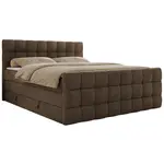 MKS POSTEL BOXSPRING ALTIVO KING DUO 140/200 - Hnědá Samet - Topper Visco - H4