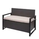 MCW POLY-RATTAN 2MÍSTNÁ LAVICE Šedá, béžová