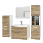 B BELINI GROUP KOUPELNOVÝ NÁBYTEK Koupelnová SADA PRI M5, Dub Sonoma matný, 120 cm