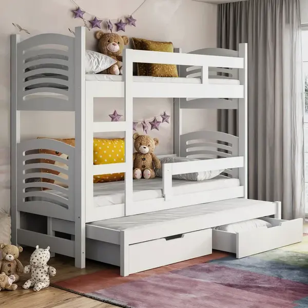 Selsey PATROVÁ postel pro 3 osoby Cami, 75x180 cm