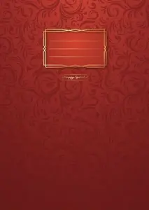 Sešit Premium červené ornamenty A5 - Sešity (poškozené)