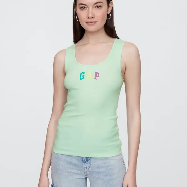 GAP Žebrované tílko s logem - Dámské