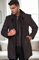 PLT8335 DEWBERRY MEN'S COAT-DIAGONAL BLACK-ANTHRACITE-3