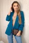 Kesi Włoski Bunda s klopou elegantní Světlý mořský