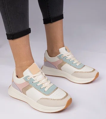 Gemre Multicolored women's sneakers with glitter and animal print Markuta