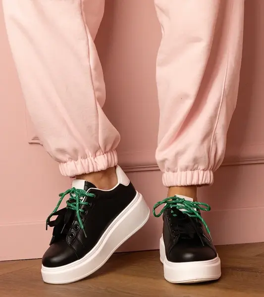 Gemre Black sports platform sneakers Kler