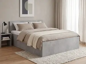 Postel SOFIA 120 x 200 cm, beton Rošt: S laťkovým roštem, Matrace: Matrace Coco Maxi 20 cm