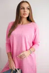 Halenka oversize světle růžová