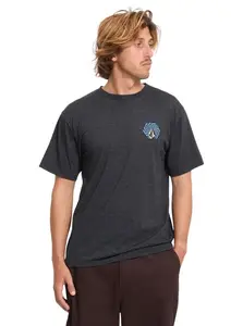 Volcom pánské tričko Ringstone Heather Black | Černá | Velikost L | 100% bavlna