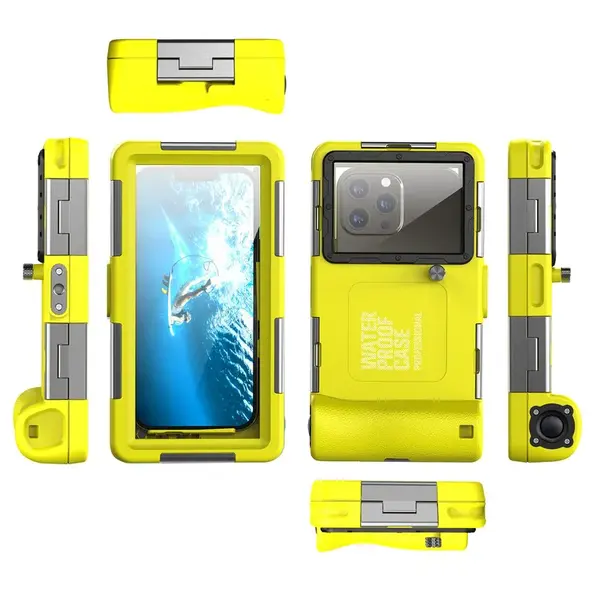 Shellbox IP68 Potápěčské vodotěsné pouzdro pro telefon, 15M/50ft, žluté / černé
