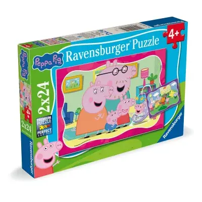 Puzzle 2D Prasátko Peppa 2x24 dílků