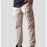 Washed Cargo Twill Jogging Pants pískové