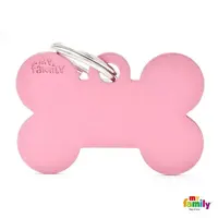 MF BIG BONE ALUMINUM PINK 2,5x3,8cm gravírovateľný prívesok