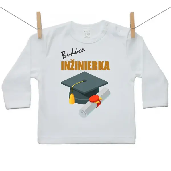 Boodyy Tričko s dlhým rukávom Budúca inžinierka 74 (6-9 mesiacov)