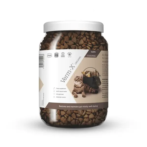 VERM-X Prírodné granule proti črevným parazitom pre mačky 650 g