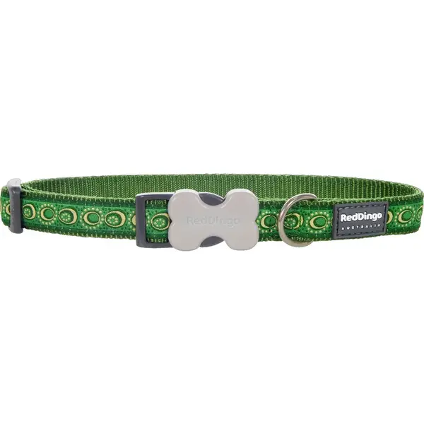 Nylonový obojok Red dingo cosmos zelený, Veľkosť: XS