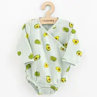 Dojčenské mušelínové body s bočným zaviazovaním Avocado, vel. 86 (12-18m)