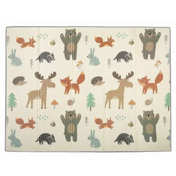 Skladacia podložka na hranie FreeON - lesné zvieratká