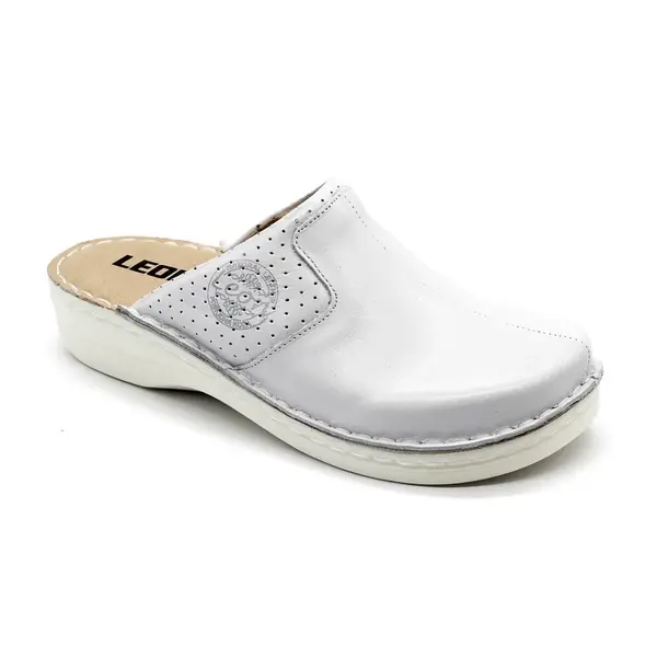 360 Dámska zdravotná celokožená obuv 40 - 25cm, biela, 3,5 cm