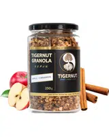 Granola z lupienkov lúpaného tigrieho orecha s jablkom a škoricou
