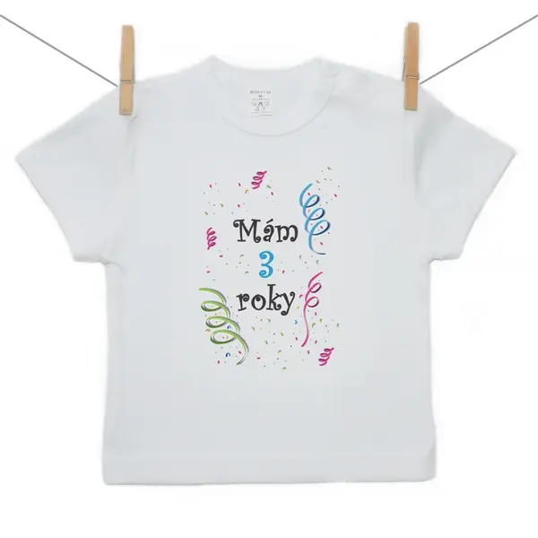Boodyy Tričko s krátkym rukávom Mám 3 roky Chlapec 110 (4-5 rokov)