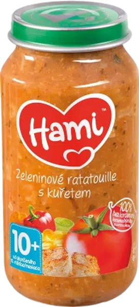 HAMI masozeleninový příkrm Zeleninové ratatouille s kuřetem, 10+ 250 g