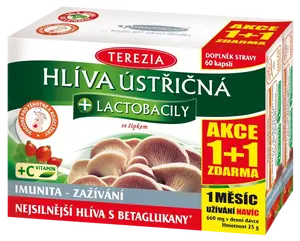 TEREZIA Hlíva ústřičná+Lactobacily 1+1 ZDARMA 120 kapslí