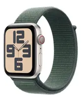 APPLE Watch SE (2024) Cellular 44mm Hvězdně bílý hliník s jezerně zeleným provlékacím řemínkem