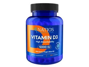 NATIOS Vitamin D3 High Absorbability 5000 IU 250 kapslí