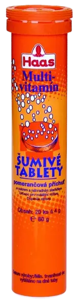 HAAS Multivitamín pomeranč 20 šumivých tablet