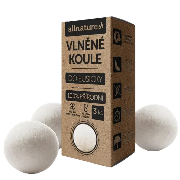 ALLNATURE Vlněné koule do sušičky 3 ks