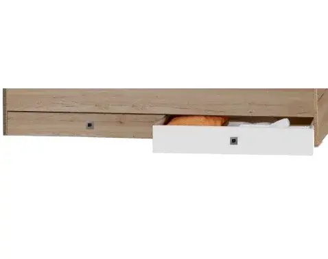 Sada úložných zásuvek pod postel Cariba, dub san remo/bílá