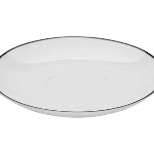 Podšálek Luna Black Line 14 cm, bílý