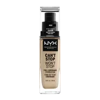 NYX PROFESSIONAL MAKEUP Can't Stop Won't Stop 24 hour Foundation Vysoko krycí make-up - 6.5 Nude 30 ml