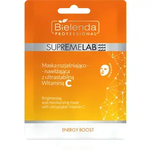 Bielenda Professional Supremelab Energy Boost rozjasňujúca plátienková maska s vitamínom C 1 ks