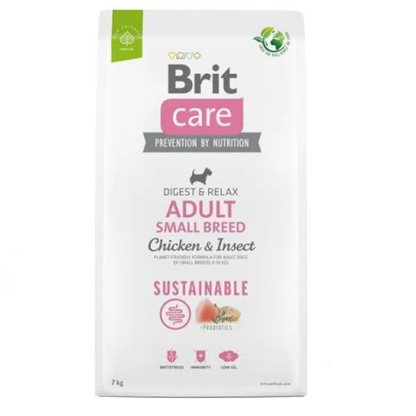 Brit Care Dog Sustainable Adult Small Breed Chicken & Insect 7 kg | Granule pre psov