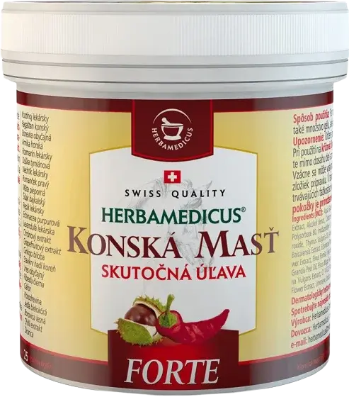 HERBAMEDICUS Konská masť forte hrejivá 24 x 250 ml